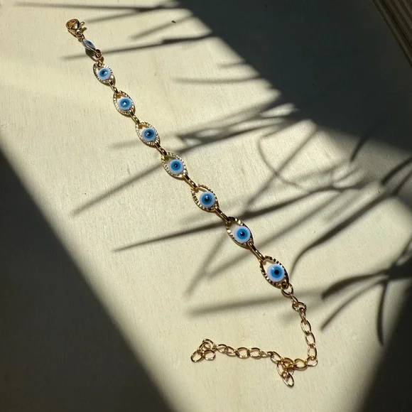 Bracelet Blue eye Gold Evil Eye 

Stainless Steel Bracelet ✨ - Picture 12 of 17